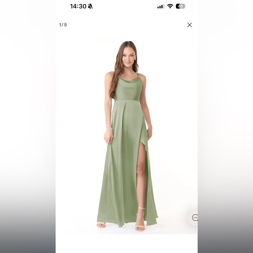 Azazie Dusty Sage Bridesmaid Dress